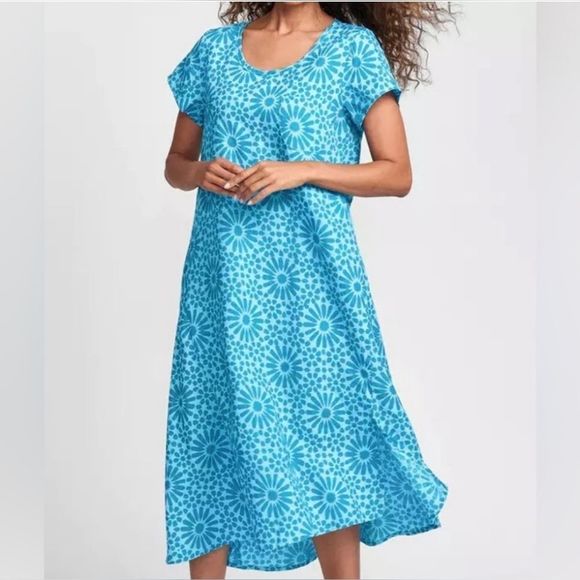 SOLD!! FLAX Linen Maxi Dress - Size Medium - Picture 1 of 8
